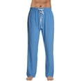 thumbnail image 2 of Lounge Pants for Men Solid Full Length Sleepwear Bottoms Sleep Pants Pajama Bottoms, 2 of 5