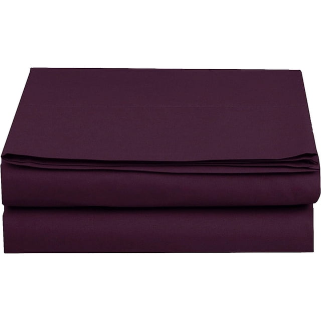 Mocassi 1500 Thread Count (3 Pack) Flat Sheet,Cal King , Purple