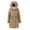 Khaki, variant on Delayuji Thickened Lined Parka Women'S Down Jackets Women's Winter Jacket Winter Coat Warm Breathable Streetwear Embroidery Casual Jacket Khaki L