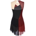 thumbnail image 4 of Alvivi Women's Sleeveless Figure Ice Skating Dance Dress Rhinestones Skating Compeition Leotard Costume Burgundy XXL, 4 of 8