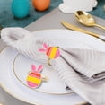 thumbnail image 4 of LEFTHIGH Home Easter Egg Metal Napkin Ring - 1.5 Inch Colorful Cute Bunny Buckle for Western Restaurant, Family Table Setting, Party Decor Home Needs, 4 of 6
