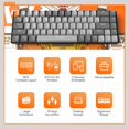 thumbnail image 2 of Teclado Mecanico Inalambrico MAGIC REFINER RK68 60 por ciento Bluetooth 2.4GHz 68 Teclas Switch Rojo, 2 of 5