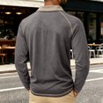 thumbnail image 4 of Mens Long Sleeve Polo Shirts Fashion Casual Raglan Button Polo Tee Collared Golf Shirt, L, 4 of 6