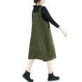 thumbnail image 6 of ZANZEA Womens Corduroy Suspender Skirt Casual Midi Dresses, 6 of 6