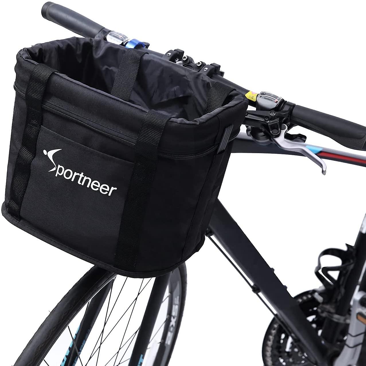Panier De Vélo Avant Avec Couvercle LOVIVER - En Fer, 22.5x17x27 Cm, Pour Courses, Transport Petit Chien/Chat, VTT, Vélo Route, Pliable - 8