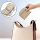 thumbnail image 1 of Decoración del hogar, fundas para pasaporte, monedero semicircular mini de color liso para mujer, tarjetero multiranura de alta gama, billetera de cuero con llavero., 1 of 7