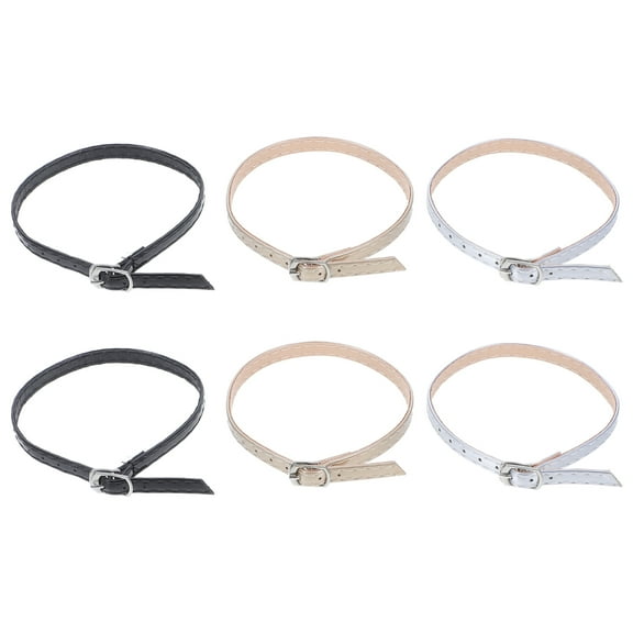 DRAFIDEEP 3 Pairs Adjustable Buckle Heel Straps for High Heels with Non- Detachable Faux Bands