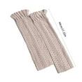 thumbnail image 3 of Girls Lolitas Ruffle Frilly Leg Warmers Knitted Leg Sleeves Goth Crochet Ankle Heap Socks JK Uniform Foot Covers, 3 of 9