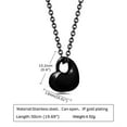 thumbnail image 2 of Collar de urna de pata Sunnimix Corazón Joyas de Cremación Negro Cadena 19 pulgadas, 2 of 8
