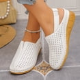 thumbnail image 7 of Qingpeng Womens Hollow Perforated Slingback Wedge Closed Toe Back Strap Clog Sandals Soft Insole Casual Summer Outdoor Footwear, 7 of 7