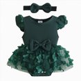 thumbnail image 1 of NIEWTR Robe Dos Nu Unie pour Tout-Petite Fille Sans Manches Fluide Tenue d'Été de Plage (Vert, 12-18 Mois), 1 of 4