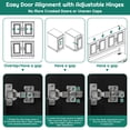 thumbnail image 6 of 72" Tall Kitchen Pantry Cabinet with 6 Doors Shelves & Led Lights & Charge Station, 60" Wide Freestanding Farmhouse Cupboard with 3 Drawer,3 Tier Storage Cart,7 Doors Storage,Adjustable Shelves,Black, 6 of 6