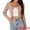 Orange, variant on Women's Stripe Knitted Butterfly Buckle Crop Sweater Cardigan Tops M Brown