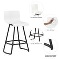 thumbnail image 7 of Andeworld 30" Swivel Bar Stools with Backs Plastic Counter Height Stools with Metal Legs (Set of 4, White）, 7 of 7