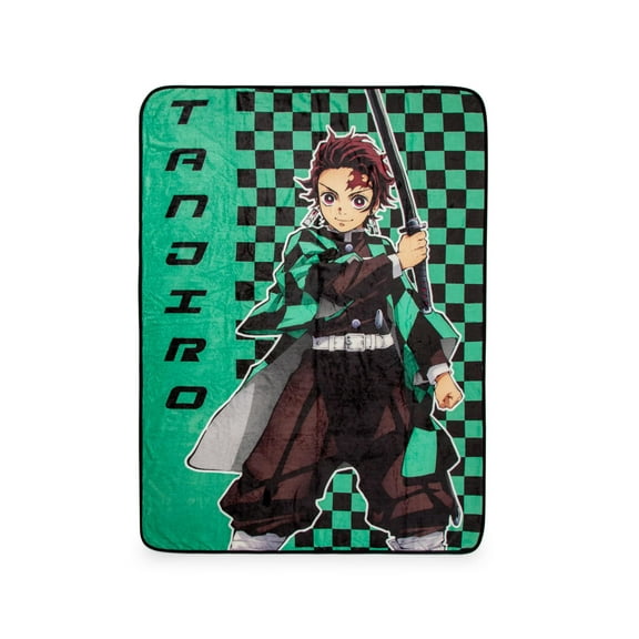 Demon Slayer Tanjiro Kamado Haori Fleece Throw Blanket | 45 x 60 Inches
