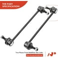 thumbnail image 6 of A-Premium 10Pcs Front Suspension Kit Lower Control Arm and Ball Joint Assembly Sway Bar Link Tie Rod End Rack and Pinion Bellow Compatible with Ford Escape Mazda Tribute 2001-2004, 6 of 9