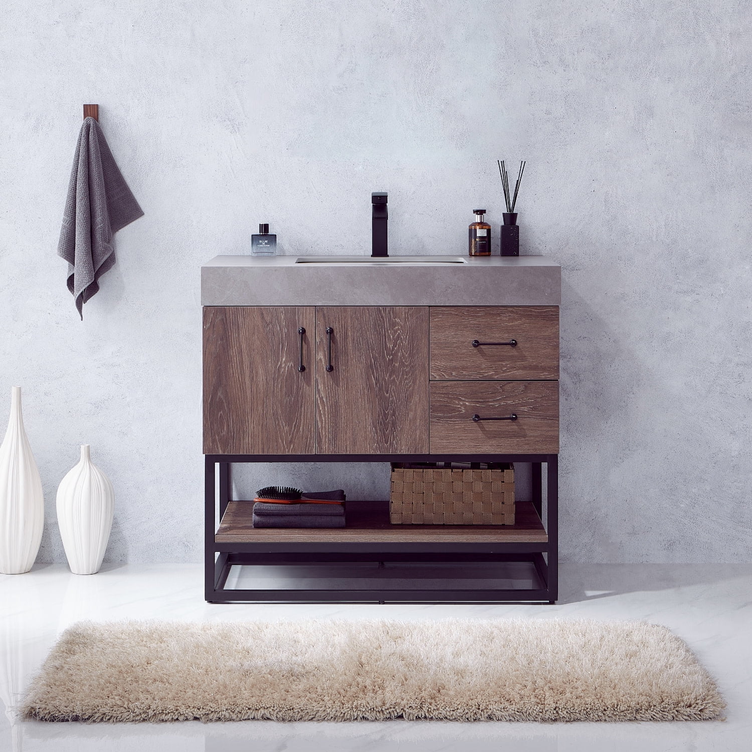 Miseno Mv789036b-Nm Alistair 36" Free Standing Single Basin Vanity Set - North Carolina