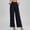 Black wide leg trousers with pockets a1, variant on Cagogo Women's Wide Leg High Waisted Trousers with Pockets Solid Casual Office Long Pants Loose Work Trousers Summer Daily Wear, Black XL