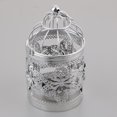 thumbnail image 1 of Retro Elegante Metal Tealight Candle Holder Linternas Colgantes Eletroplated Proceso candeliere para La Decoración para hogar, 3.15 X 5.51 Pulgadas Macarena Portavelas de metal con forma de jaula para pájaros, 1 of 8