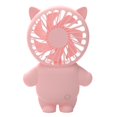 thumbnail image 2 of Ventilador portátil de mano con batería personal, USB, 3 modos, ventilador de refrigeración por aire, batería de 600 mAh para , hogar, oficina, , Forma de gato rosa Baoblaze Ventilador de mano portátil, 2 of 8