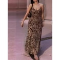 thumbnail image 6 of Women'S Bodycon Dress Backless Slip Maxi Dress Leopard Print L, 6 of 9