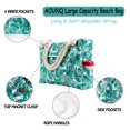 thumbnail image 2 of AOUNQ Large Beach Bags for Women Waterproof Tote Bag with Zipper Carry on Bag for Vacation Travel,Leaf, 2 of 6