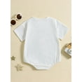 thumbnail image 6 of Mevireiy Infant Baby Boy Baseball Romper Letter Print Short Sleeve Jumpsuit Onesie Bodysuit, 6 of 9