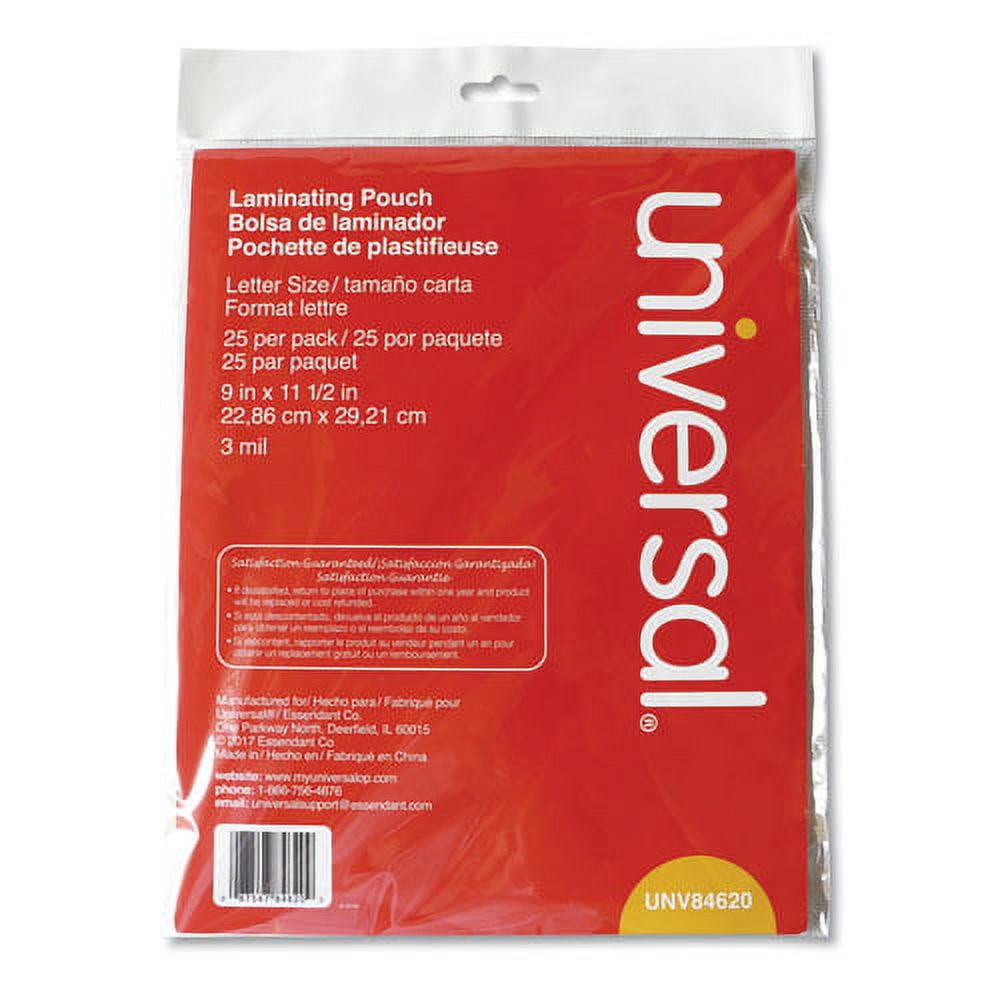 Laminating Pouches, 3 Mil, 9" X 11.5", Matte Clear, 25/pack | Bundle of 5 Packs