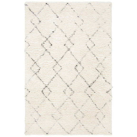 Safavieh Handmade Casablanca Shag Marlise Tribal Wool Rug 8' x 10' 8' x 10' Indoor, Handmade Rectangle