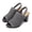 Gray, variant on Women's Knit Block High Heels Elastic Slingback Fishmouth Open Toe 3 inch Heeled Sandals,Blcak,8M