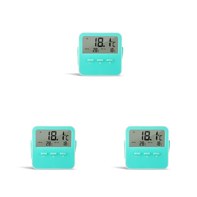 Naiovety Termómetro de habitación ℃/℉ Higrómetro electrónico Portátil con batería Medidor de temperatura y humedad de plástico Type4 NO4