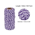 thumbnail image 2 of Twine Packing String Wrapping Cotton Twine 100M Purple and White Rope for Gift Wrapping Twine, 2 of 7