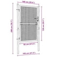 thumbnail image 2 of vidaXL Wire Mesh Fence Gate, Steel, Easy In-Ground Installation, Lockable, 3.28ft W x 6.56ft H Gray, 2 of 4