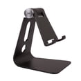thumbnail image 1 of Shisuyan Support Réglable en Aluminium Multi-Angle pour Cellulaire Dock pour iPhone 7 6 6s Plus 5 5s 5c Tablettes Téléphone Intelligent Android Support Universel (Noir), 1 of 5