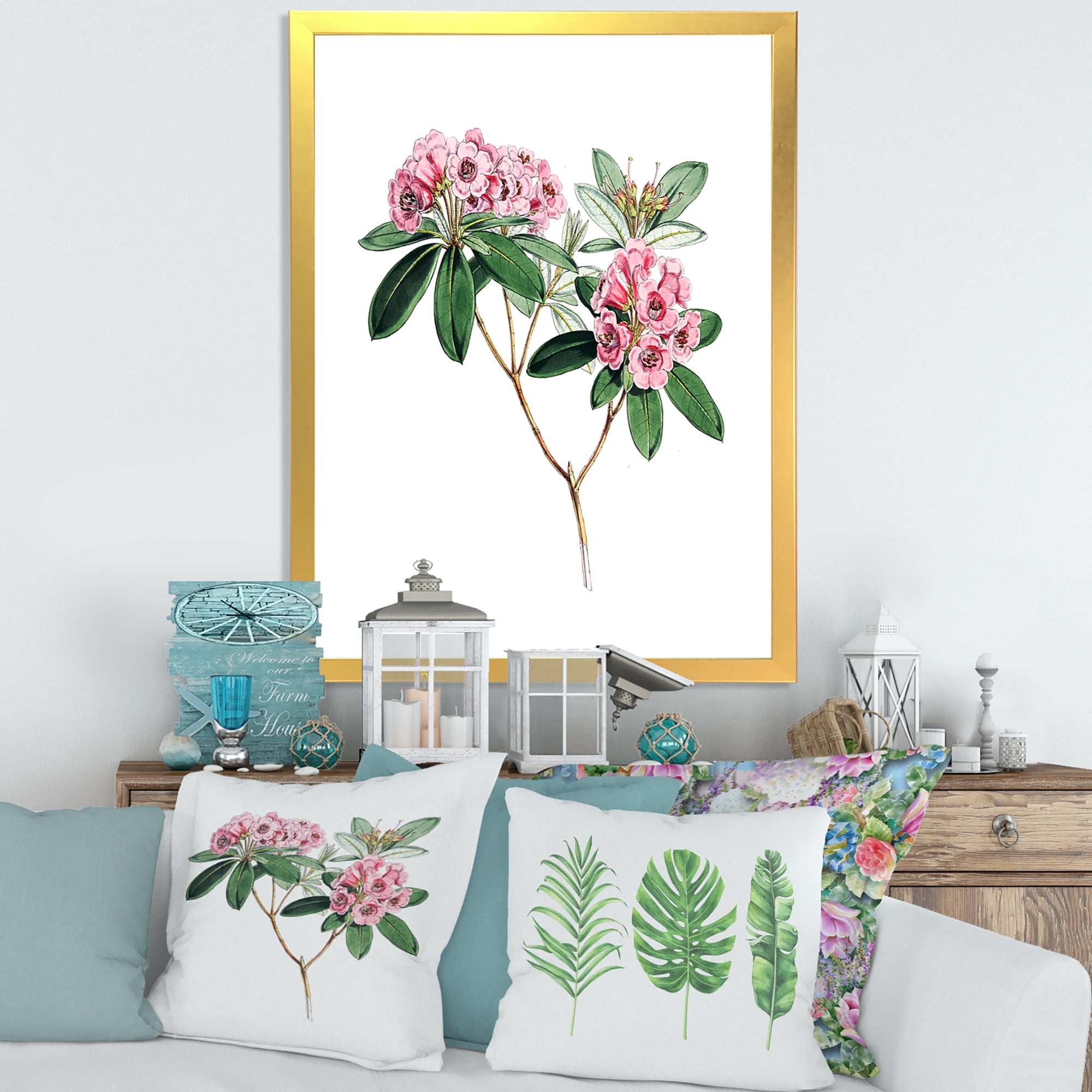 Designart 'Ancient American Flora II' Traditional Framed Art Print