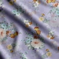 thumbnail image 1 of Soimoi Floral Vintage Print, Silk Fabric, Decor Sewing Fabric By The Yard 42 Inch Wide,Decorative Fabric For Shirts, Suits, Ties, Purple, 1 of 5