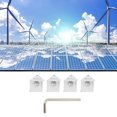thumbnail image 1 of Pince d'Extrémité de Panneau Solaire, Support de Panneau Solaire de Haute Résistance d'Installation Facile Ferme 4pcs Acier pour le Toit de Maison de RV, 1 of 8