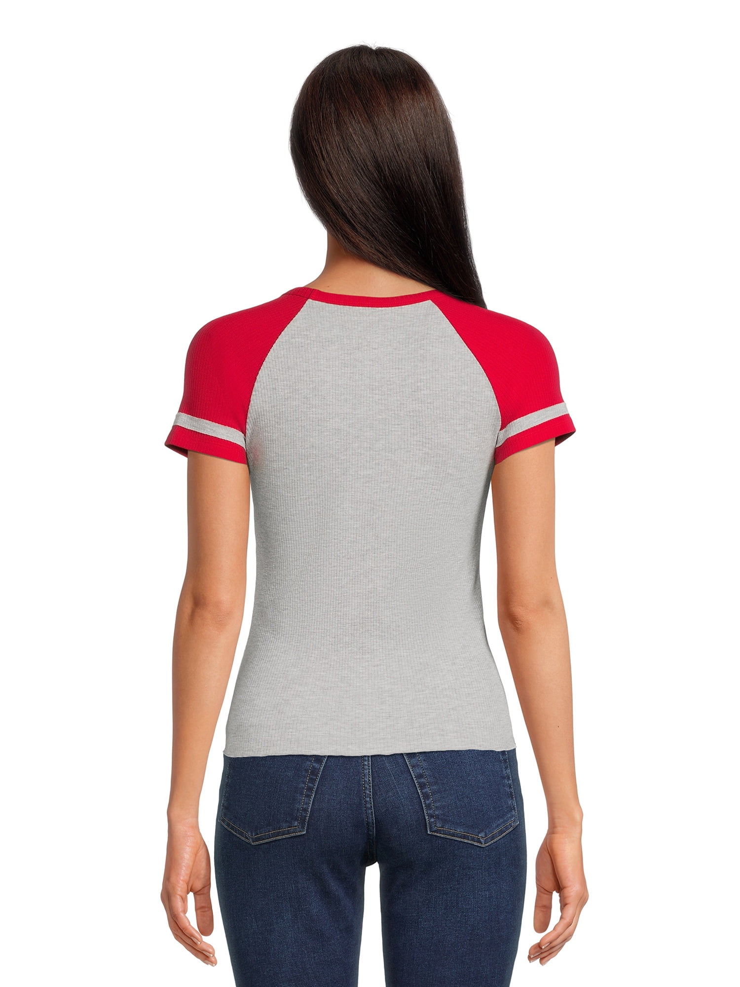Women's Mickey Graphic Short Sleeve Raglan T-Shirt