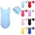 thumbnail image 4 of Coerni Girls One Piece Swimsuits Solid Color Ruched Bathing Suit for Tween Girls Hawaiian Athletic Swimwear with Matching Swim Cap, 4 of 4