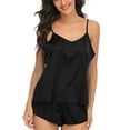 thumbnail image 2 of Pajamas Set Lightweight And Comfortable Sexy Sleepwear Cami Shorts Set Satin Lingerie Nightwear, 2 of 6