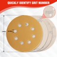 thumbnail image 4 of Discos de lija WORKPRO de 5" 150 piezas con velcro y 8 orificios, 4 of 8
