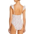 thumbnail image 2 of Aqua Swim Womens Maillot Square Neck Ruffled One-Piece Swimsuit, 2 of 3