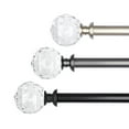 thumbnail image 6 of 3/4 Inch Diameter Adjustable Curtain Metal Rod with Round Clear Acrylic Ball Finials，48 to 84 Inch, 6 of 6