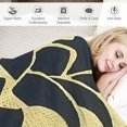 Chilfamy Pineapple Gold Foiling Symbolism Super Soft Flannel Throw