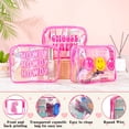 thumbnail image 3 of Bolsas de maquillaje Cunno Preppy Boho Smile Face Flamingo, 6 unidades, 3 of 7