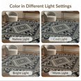 thumbnail image 7 of ODIKA 6'x9' Ultra-Soft Area Rug, Entryway Contrast Artwork Crisp Bathroom Front Proch Palmetto None Washable, Bare feet friendly, Silk-Touch for Guest Room, Bedroom, 7 of 7