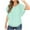 Mint Green, variant on Wyobmus Womens Dressy Chiffon Blouses Summer Batwing Petal Short Sleeve Shirts Flutter Pleated Front V Neck Casual Tops S-2X Olive Green