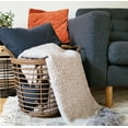 thumbnail image 2 of PRISP Oaka Home Storage Basket - Decorative Multipurpose Bin with Handles for Throw Blankets, Laundry, Toys and Organization in Living Room, Bedroom and Bathroom, 2 of 8