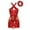 Red, variant on YONGHS Women's Latin Dance Costume Shiny Sequins Tassel Crisscross Leotard Gymnastics Jumpsuit Sky Blue XL