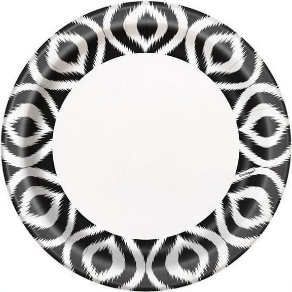 Happy Birthday 'Moroccan Ikat' Large Paper Plates (8ct)